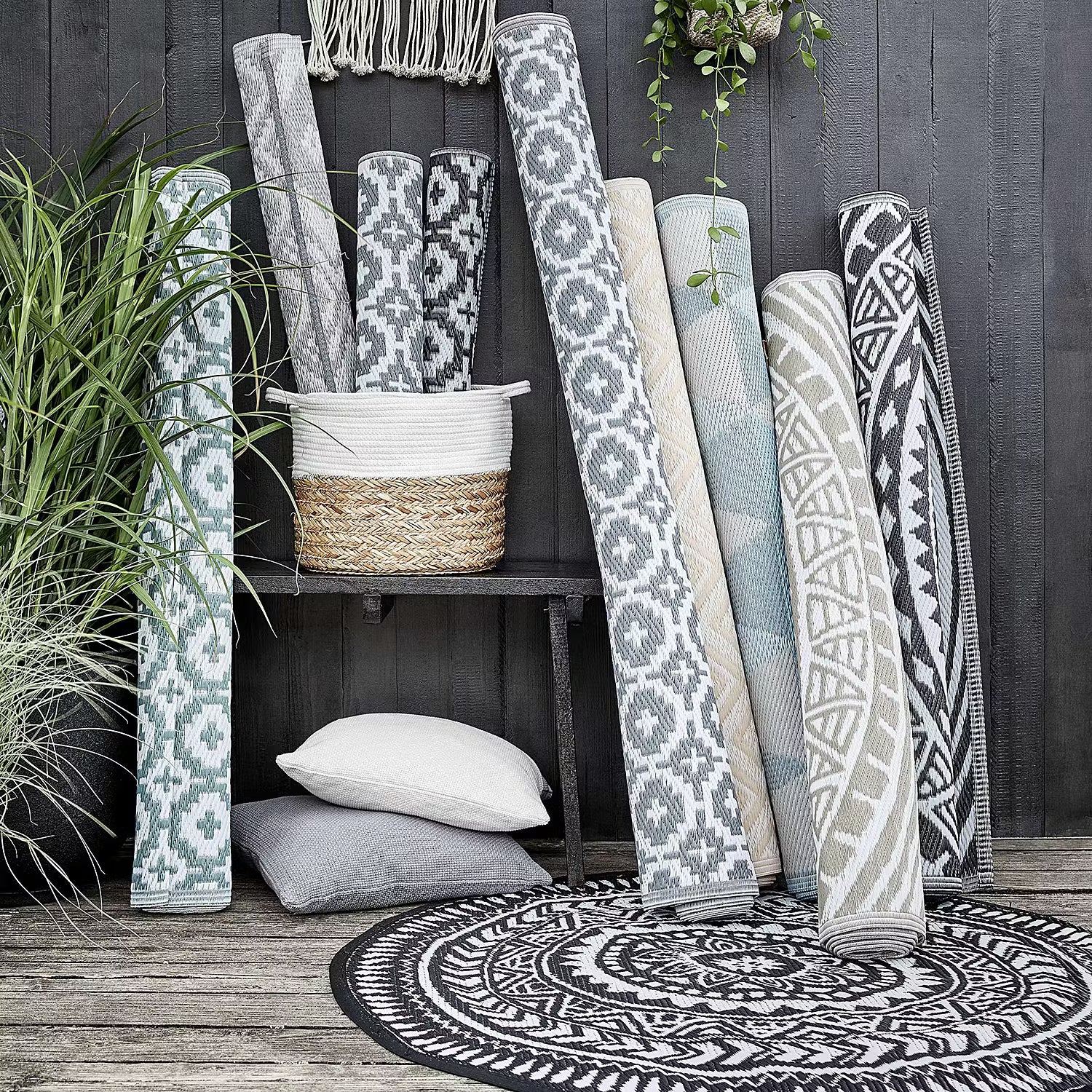 COLOUR CLASH In-/Outdoorteppich Mosaik