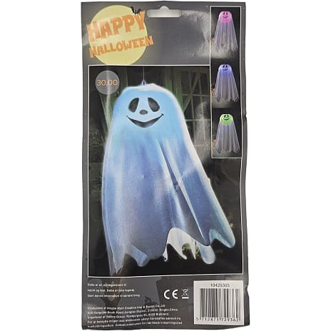 Halloween spøgelse med LED H: 45 cm - hvid
