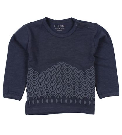 Fixoni Pullover - Navy m. Print