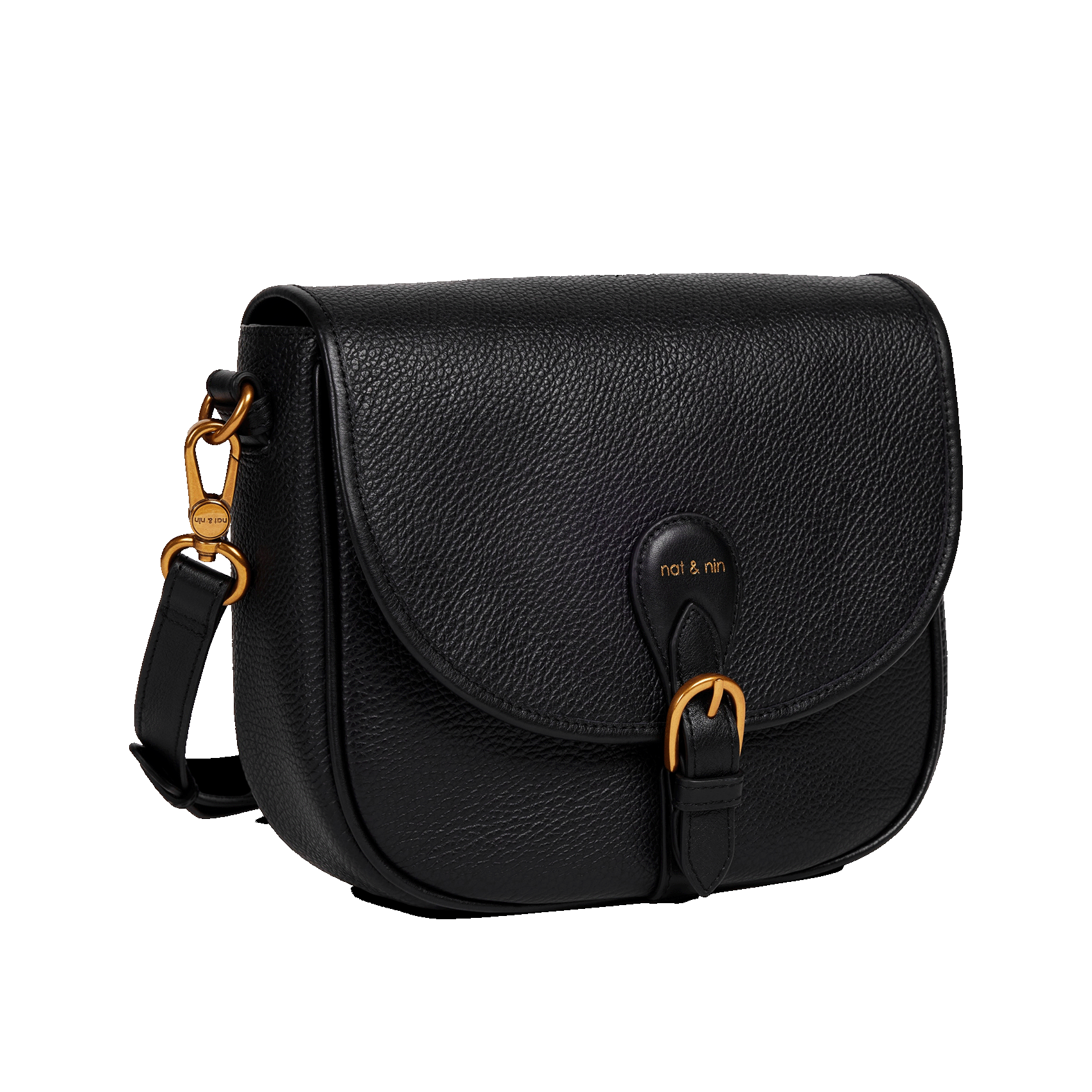 OLIVIA - Sac bandoulière besace en cuir | Noir