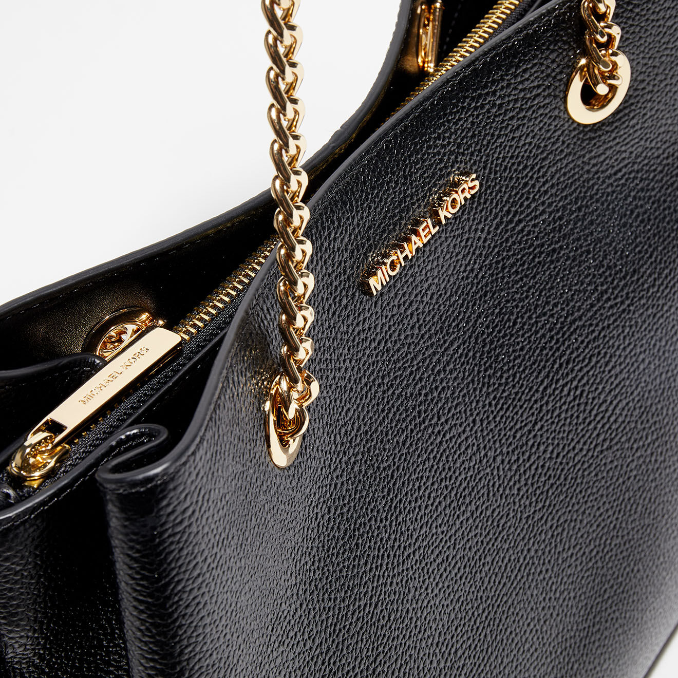 Michael Kors Sac porté épaule en Cuir large Teagen  noir - 30x14x21 cm