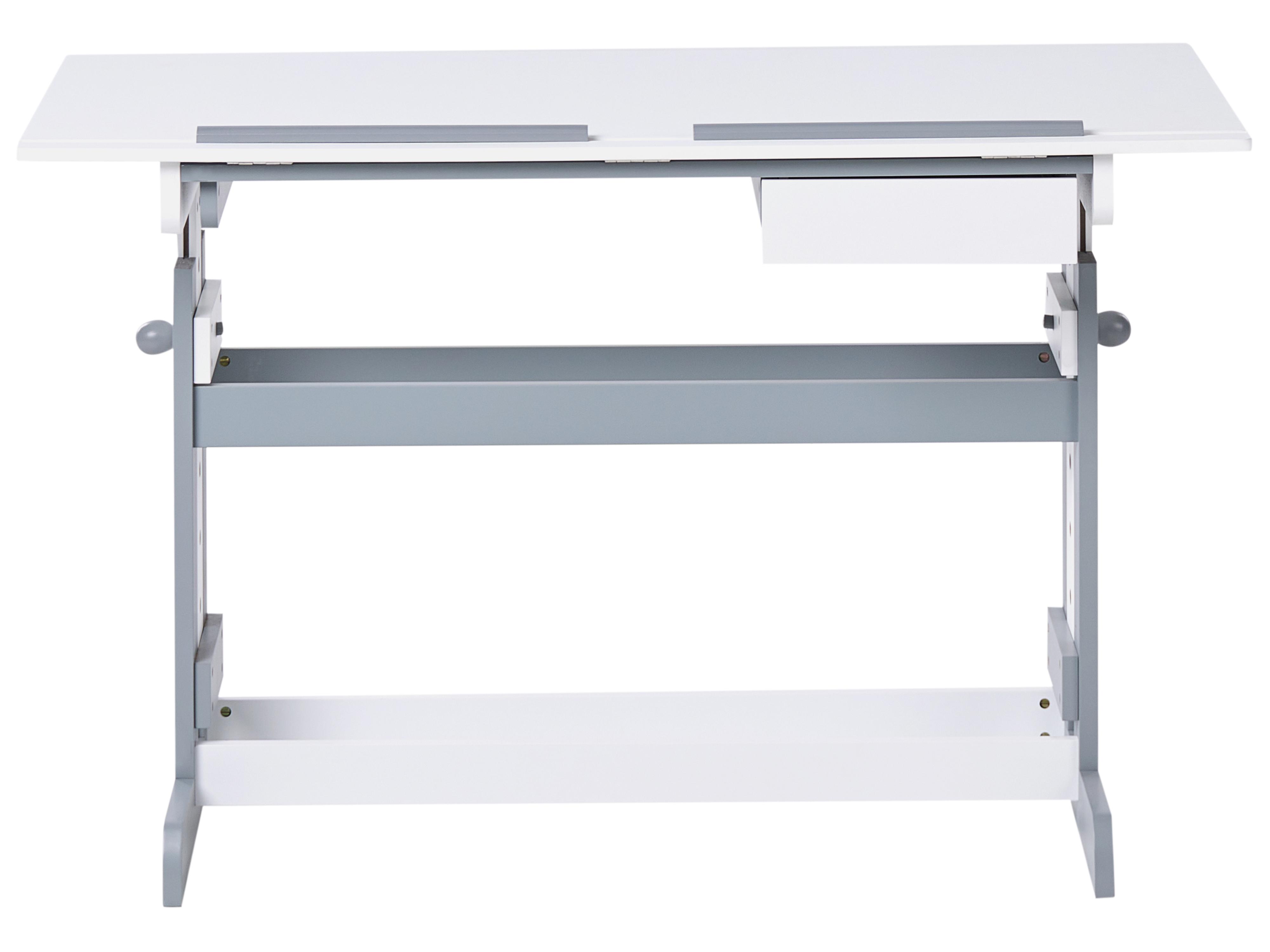 Handmatig verstelbaar sta-bureau NANNUP Wit 110 cm 53 cm