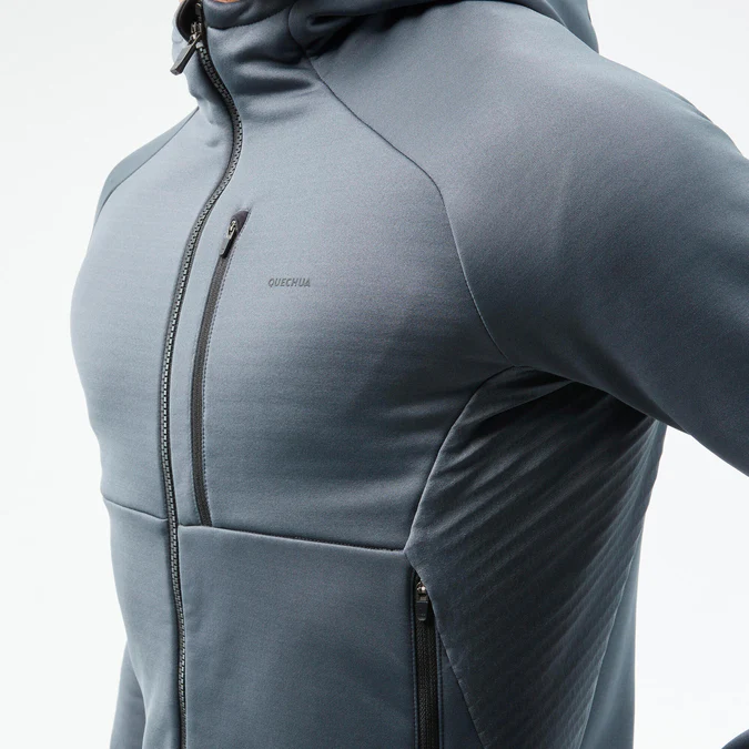 Decathlon Quechua - Jaqueta de lã para caminhadas com capuz Quechua MH520 para homem
