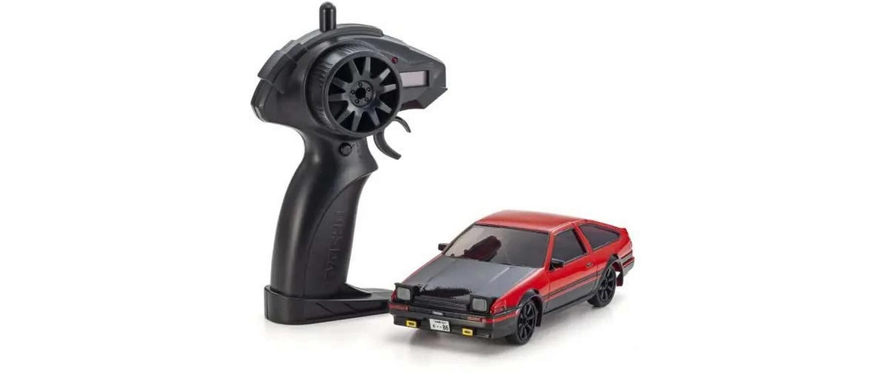 Toyota AE86 RD/BK 1:28, Rot/SchwarzMiniatur-RC-Auto