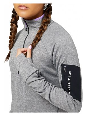 Haut 1/2 Zip New Balance All Terrain Trail Femme Noir