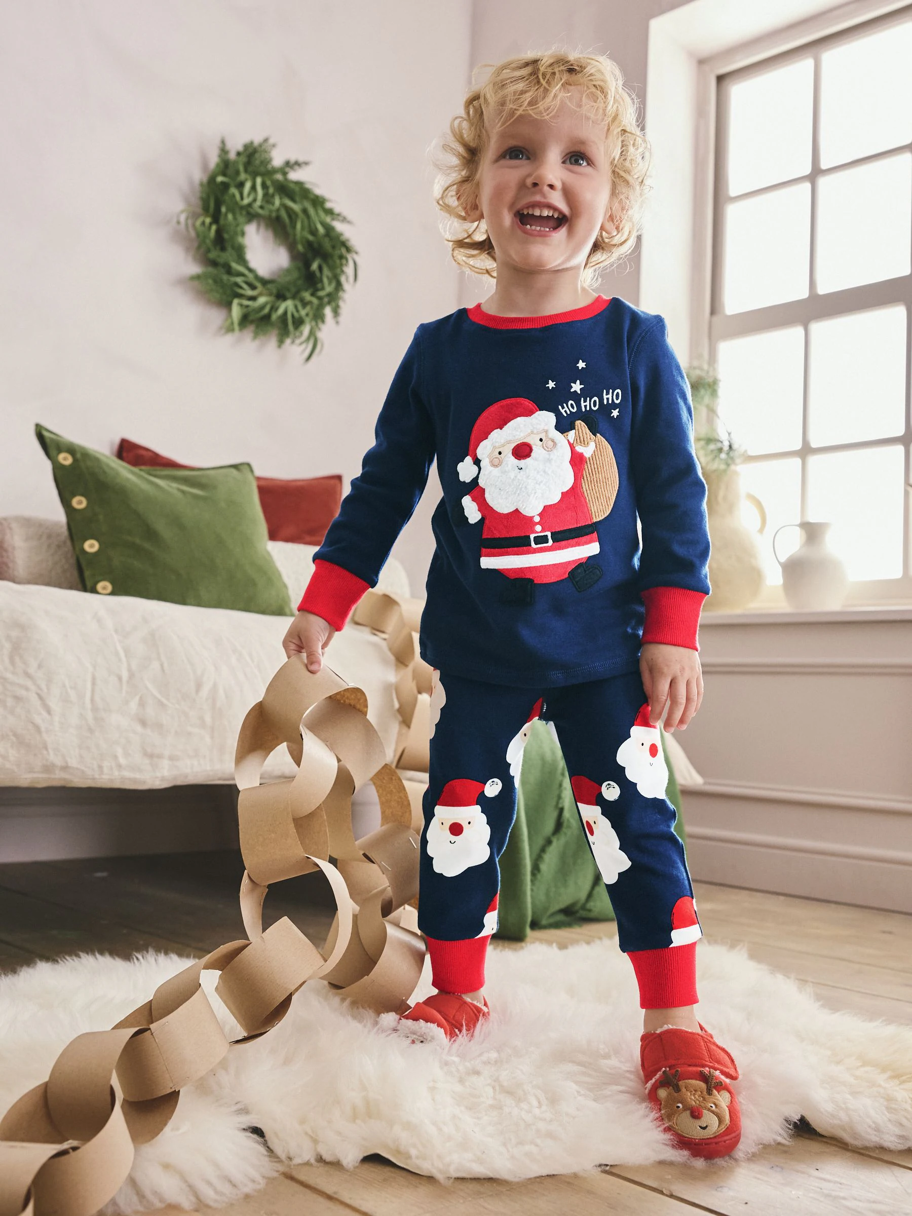 Marineblauw - Enkele Knusse Kerstmis Pyjama's (9mnd -12jr)