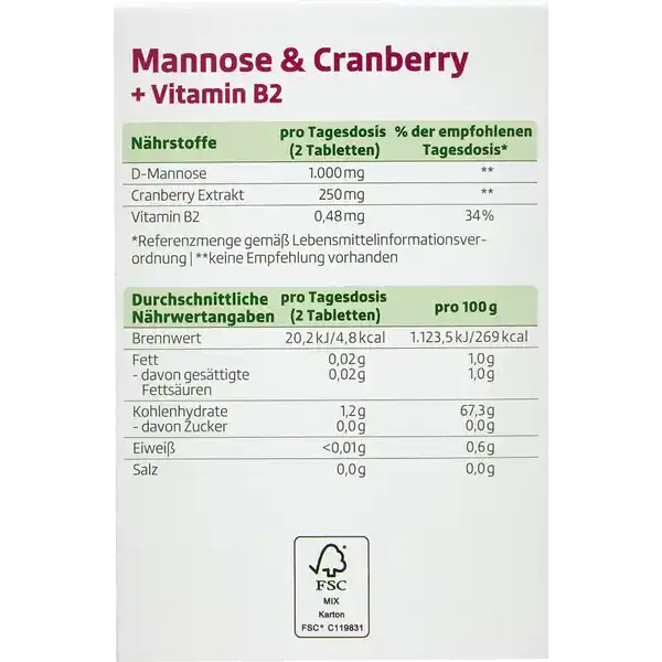 Mannose & Cranberry + Vitamin B2