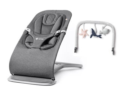 Ergobaby Evolve 3-in-1 Vippestol inkl. Lekebøyle, Charcoal Grey