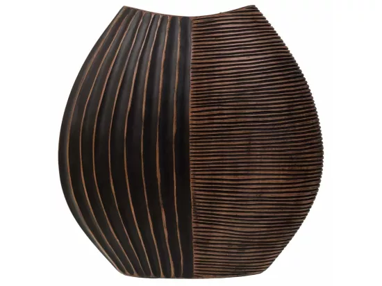 Vase en polyrésine marron 29,5x10,5x29,5h