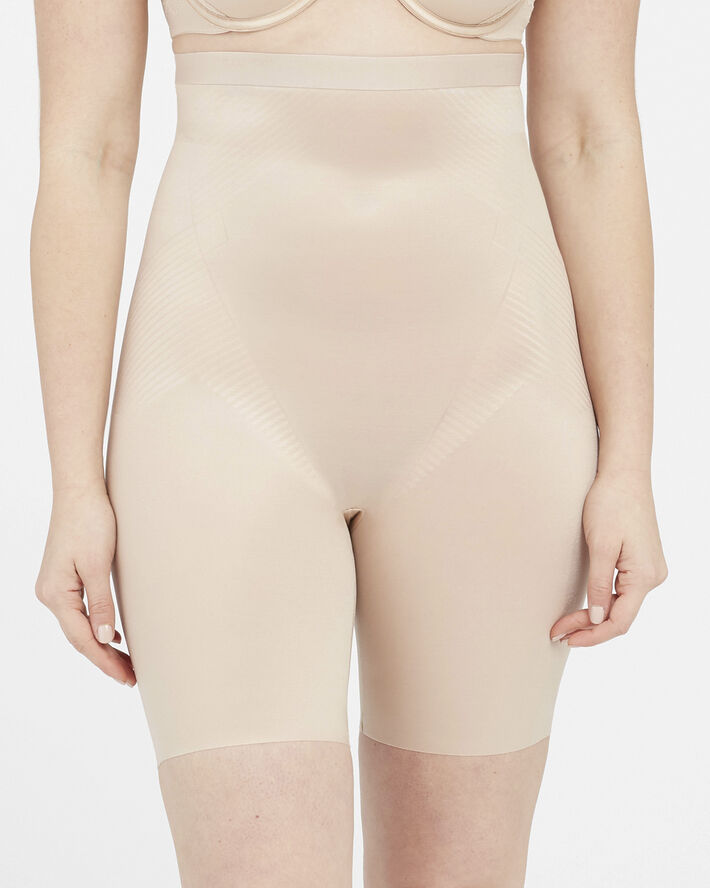 Spanx Thinstincts® 2. 0 High-Waisted Mid-Thigh Short Champagne beige