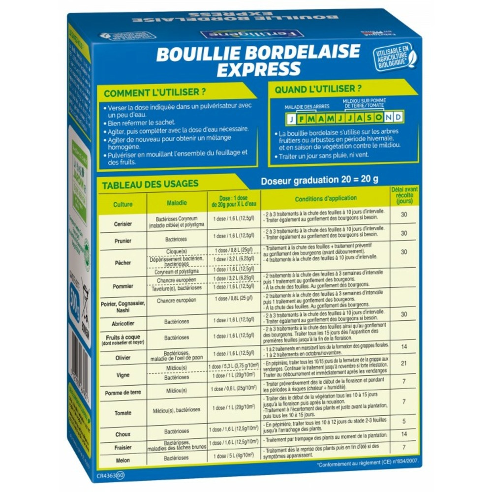 Bouillie bordelaise express granulés - 500gr