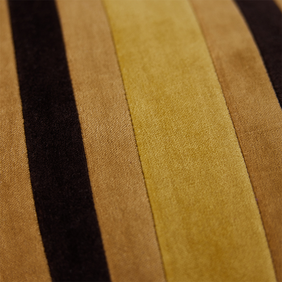 Sierkussen Striped velvet Honey 50x30 cm