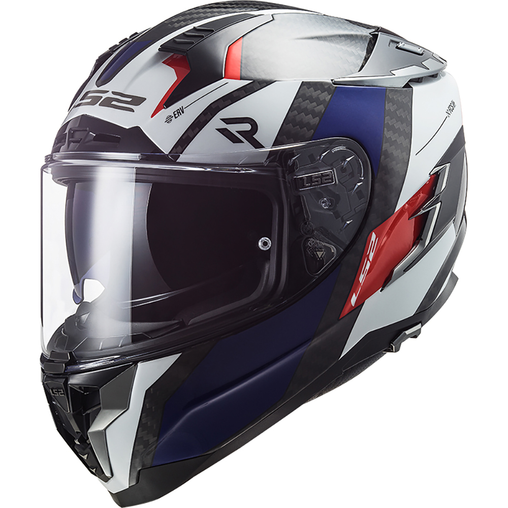 LS2 - Casque FF327 Challenger Carbon Alloy Noir / Blanc / Bleu / Rouge