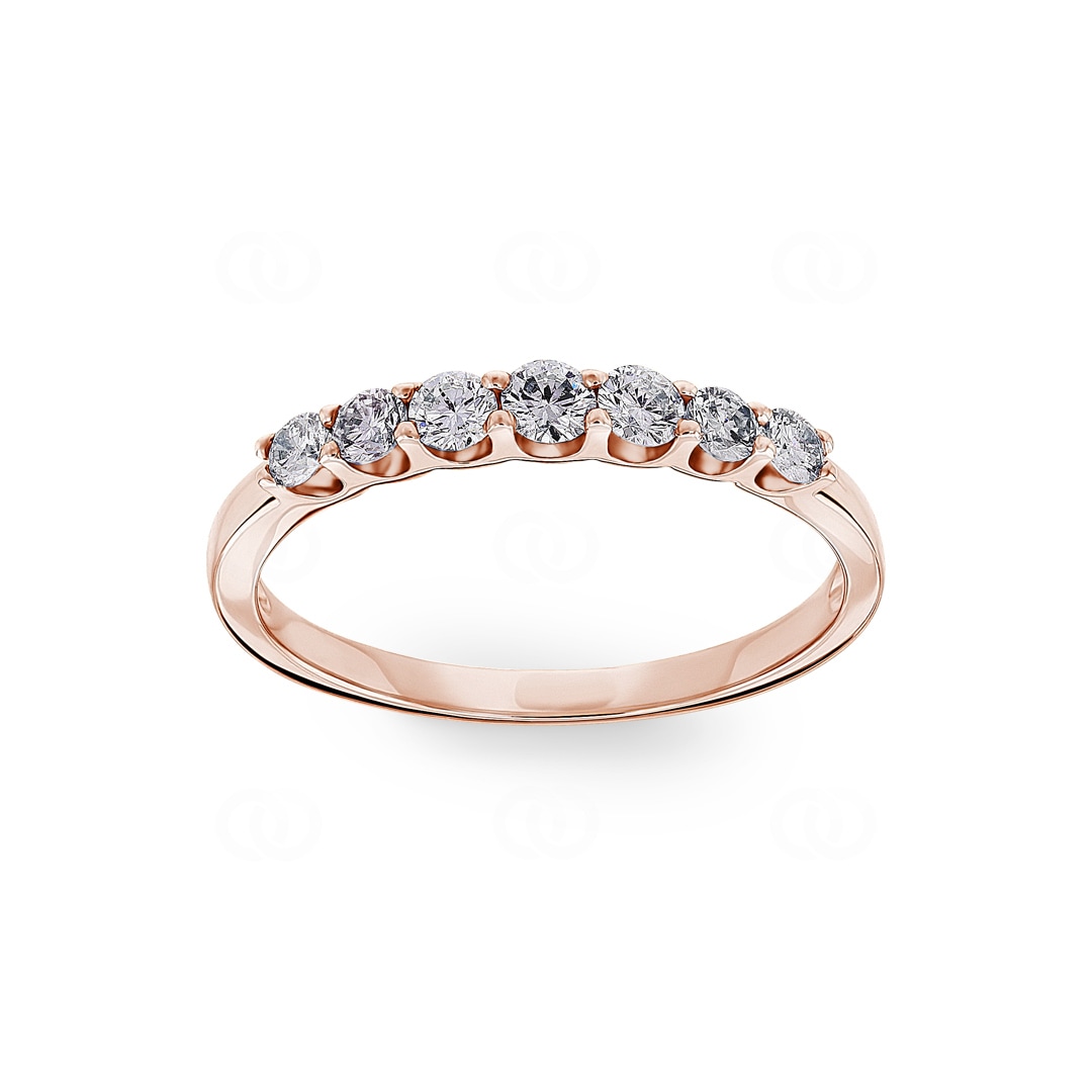 0.50 Karat Diamanten Mémoire Ring 750/18 K Roségold