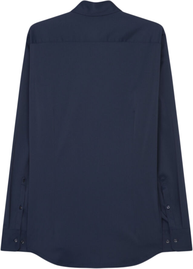 Seidensticker Performance shirt Slim Long sleeve Kent-Collar Uni Blue