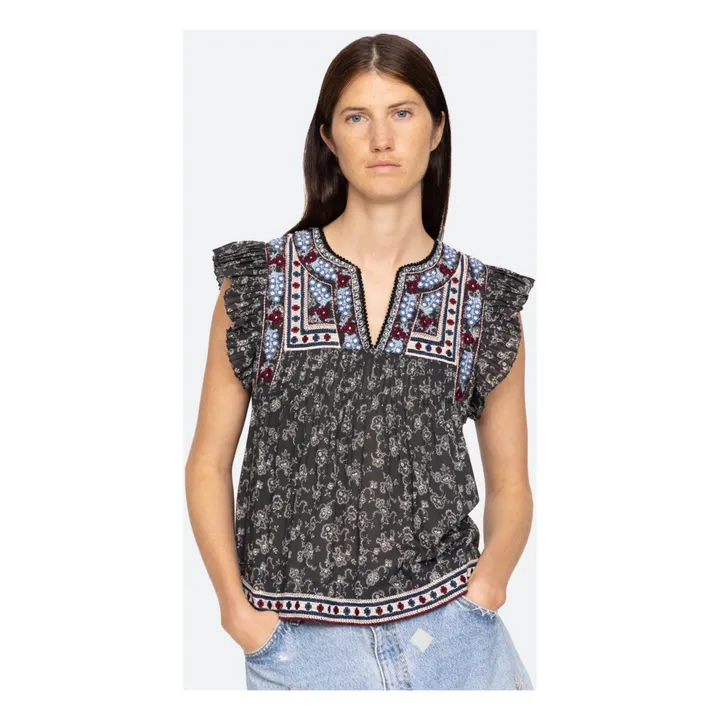 Sea NY Blouse Brodée Everly | Noir