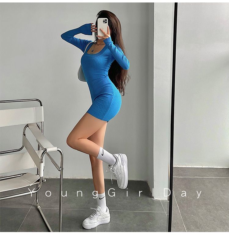 RainGirl - Gebreide mini-schedejurk