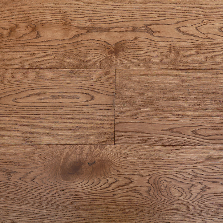 Parquet contrecollé clipsable Skara XXL en chêne huilé brun rustique