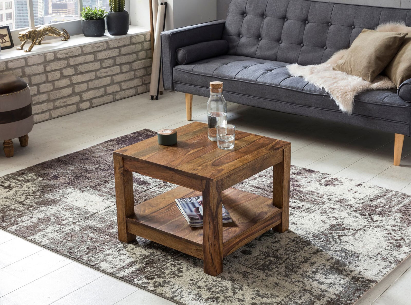 Couchtisch 60x60x45 cm braun