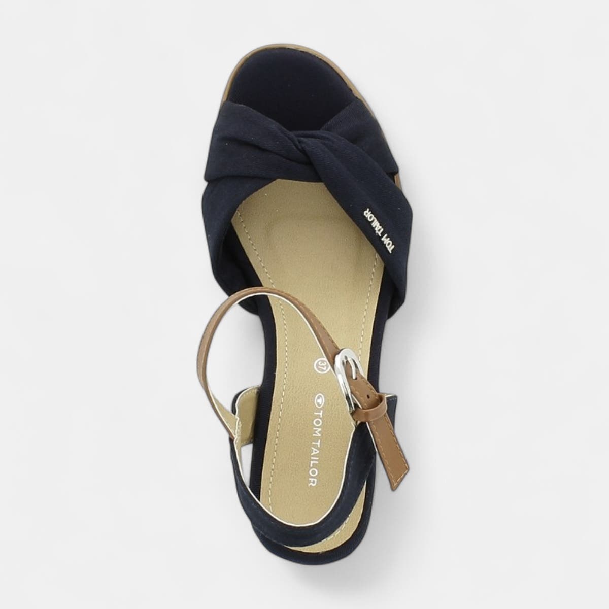 Espadrilles à talon compensé Femme bleu marine