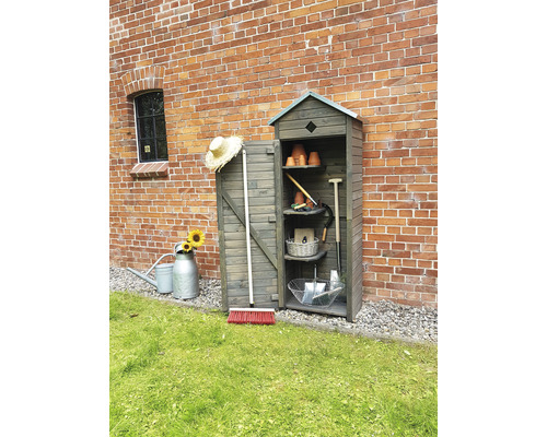 Tuinkast promadino Babylon 78 x 49,5 x 194,5 cm grijs