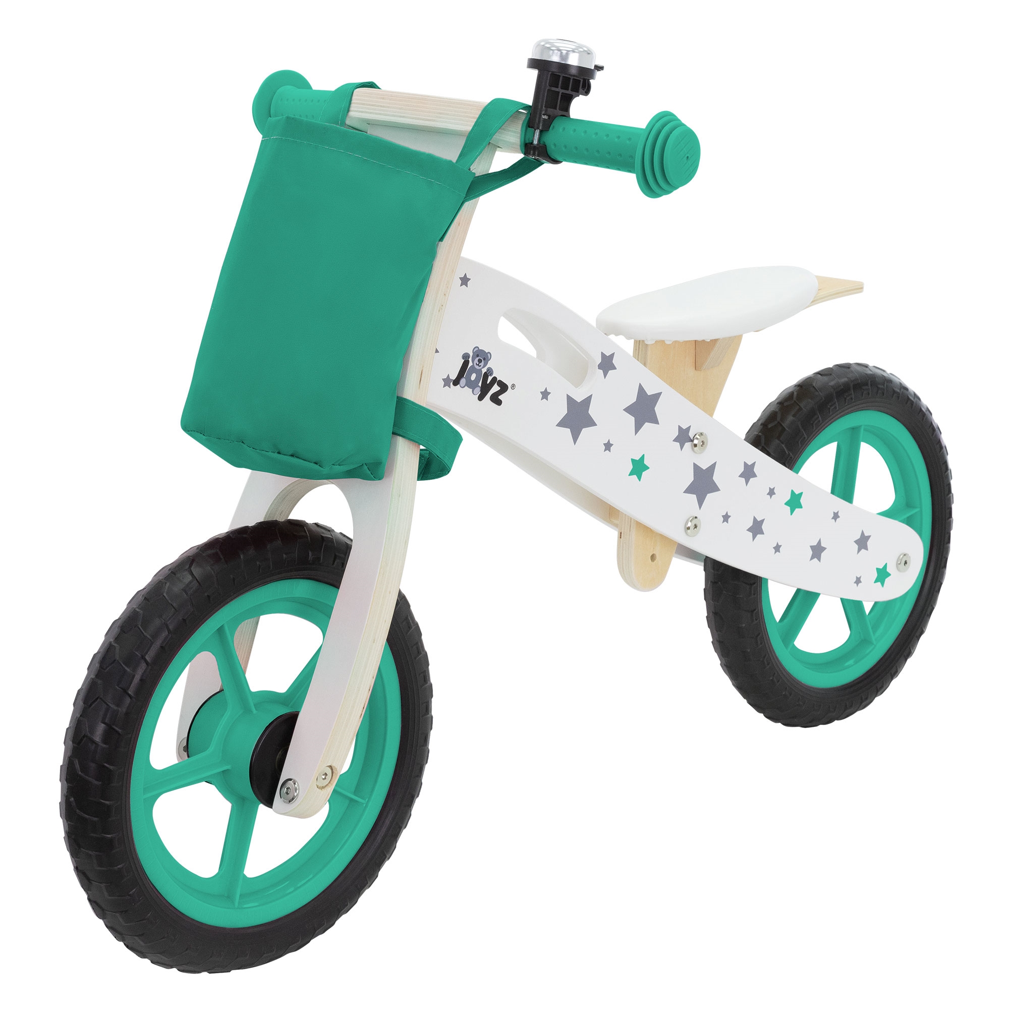 Bicicleta de madeira Joyz para crianças a partir de 2 anos com assento ajustável.