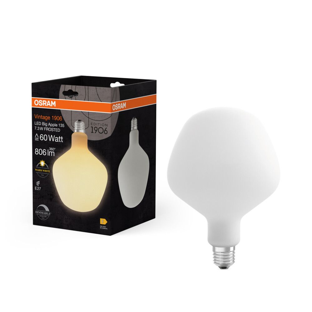 LYSPÆRE OSRAM VINTAGE 1906 LED BIG APPLE E27 7,3W