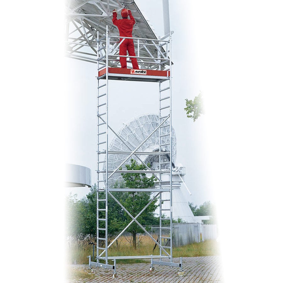 Euroline steiger 9516 met veiligheidsopbouw en 4,35m stempels