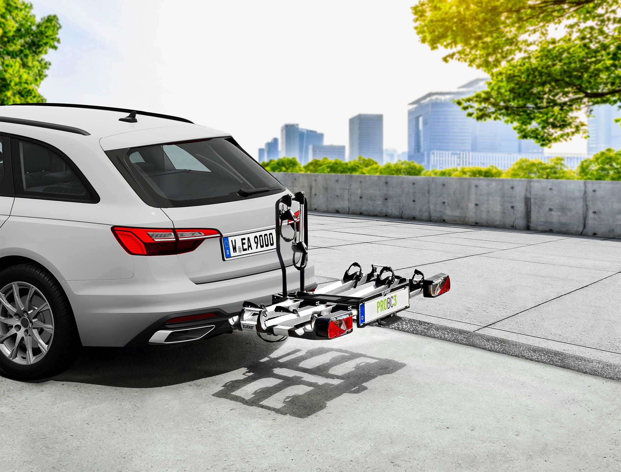 EUFAB Fahrradträger PROBC3 für 3 Fahrräder, E-Bike geeignet
