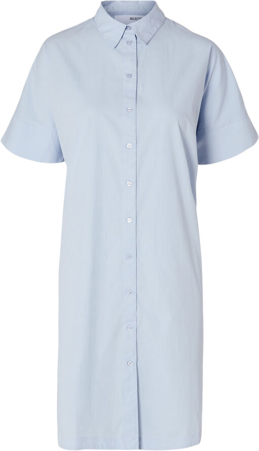 Selected Femme SLFBLAIR 2/4 SHORT SHIRT DRESS NOOS Blå