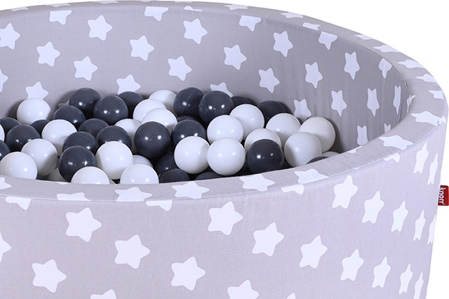 Knorrtoys® Bällebad »Soft, Grey White Stars« mit 300 Bällen Grey/creme; Made in Europe