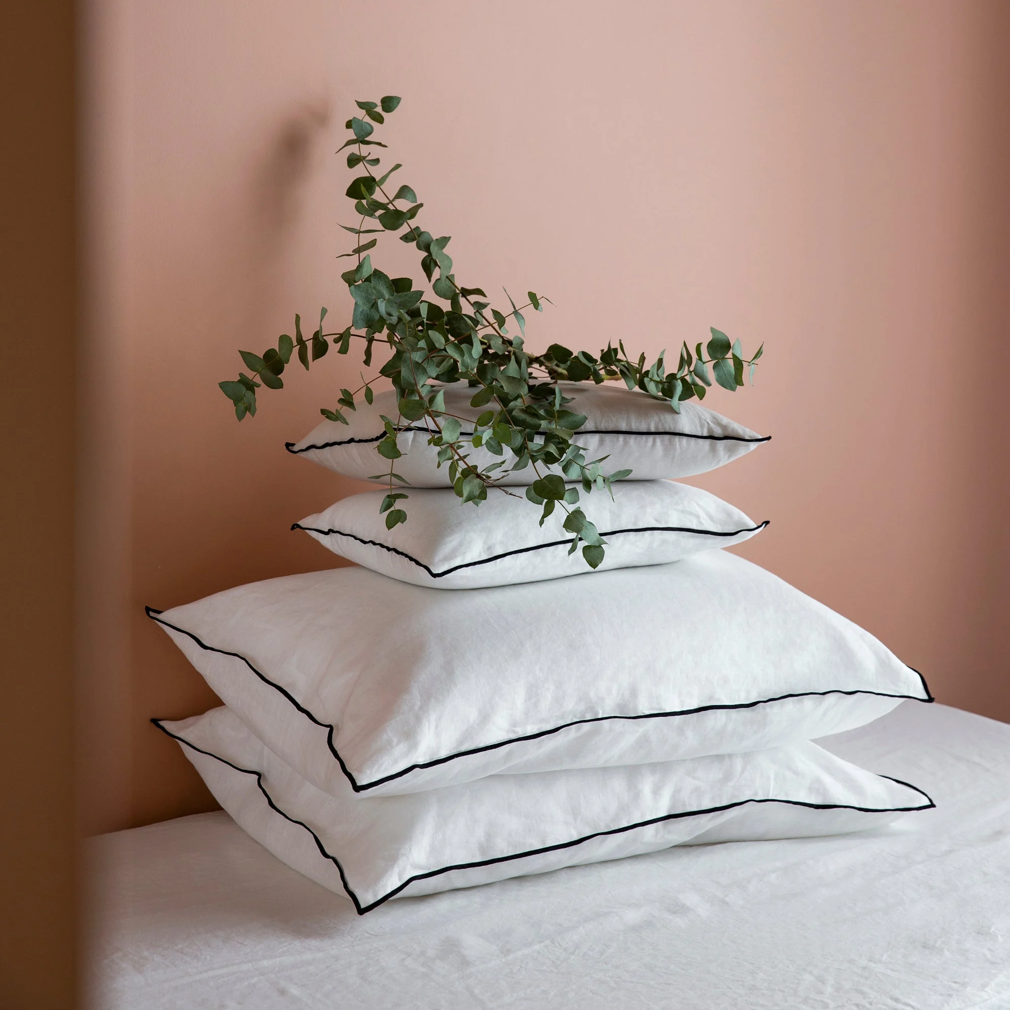 CARLINA - Lot de 2 taies d'oreiller | Blanc