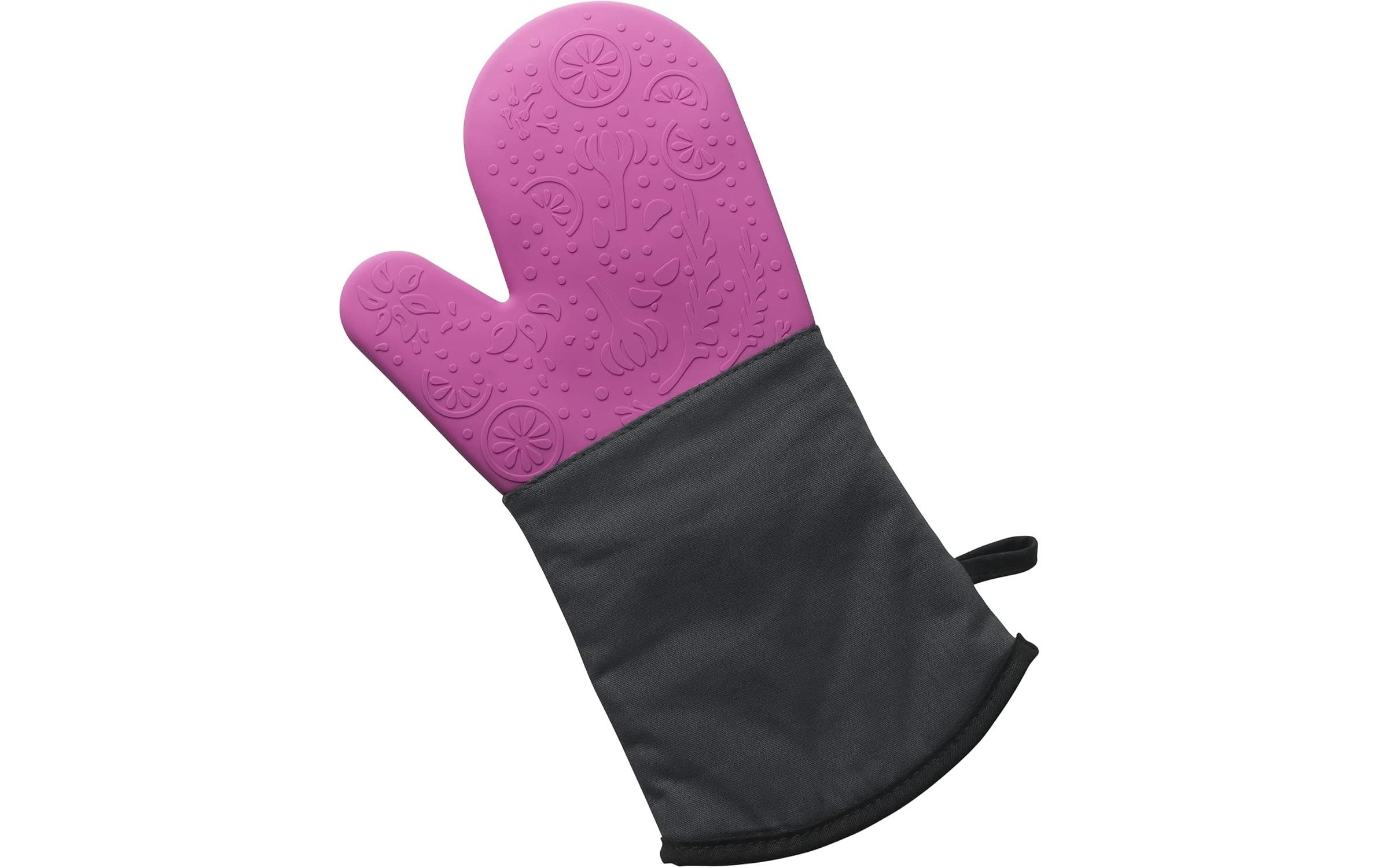 Küchenhandschuh Rosa/SchwarzSilikonhandschuch