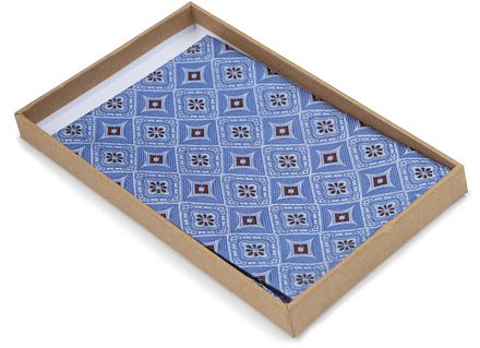 Suitable Zijde Pochet Print Blauw PO25-01 kopen