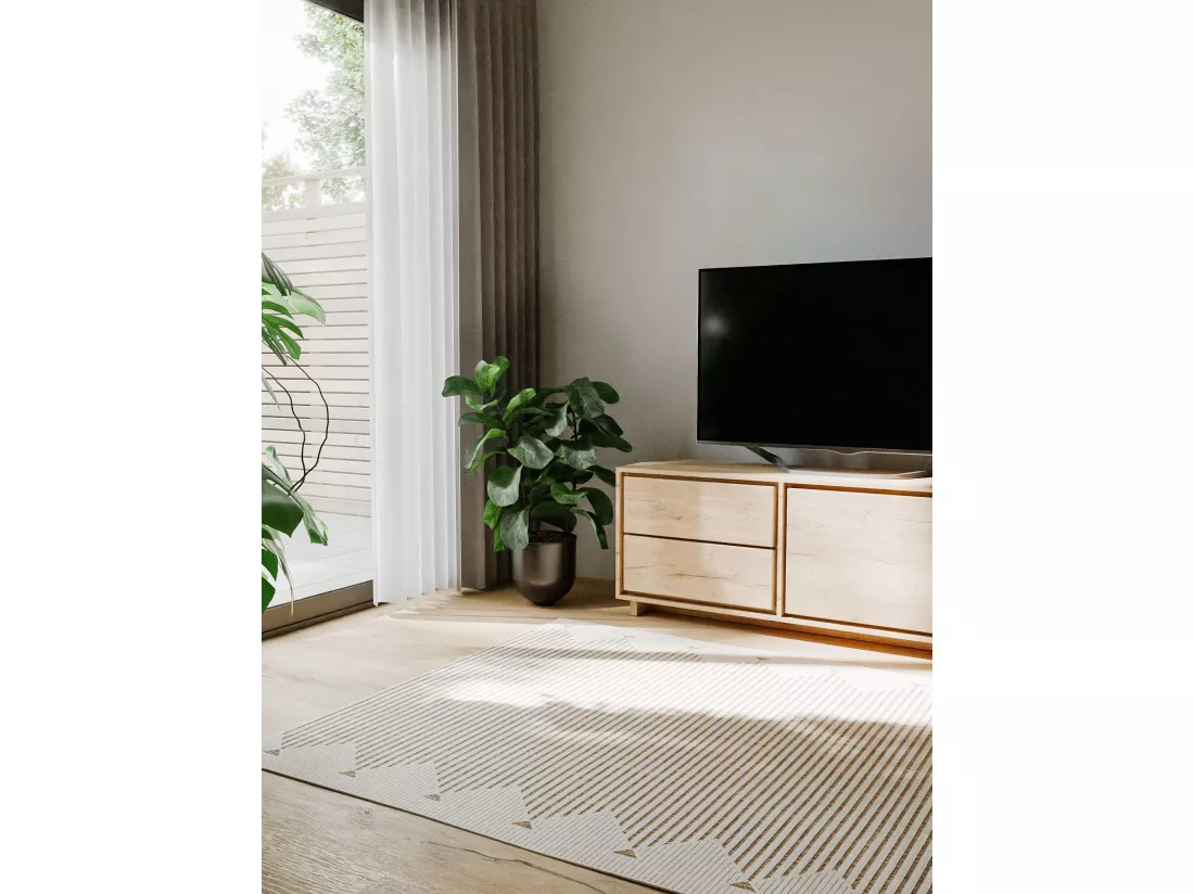 Tapis d'extérieur & intérieur Kaleo Crème/Beige 160x230 cm