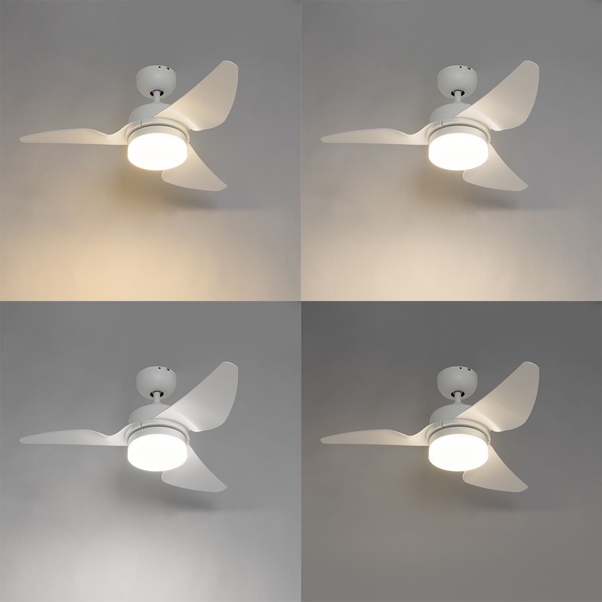 Plafondventilator wit 86.7cm incl. LED dimbaar met afstandsbediening - Yuki