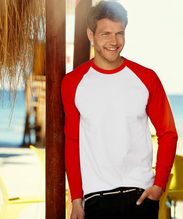 Fruit of the Loom 61-028-0 - T-Shirt Manches Longues Homme Baseball