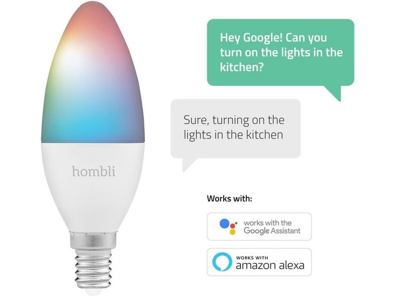 hombli Leuchtmittel E14 (4.5W) RGB   CCT 1 1 Pack Hombli Smart-Glühlampe
