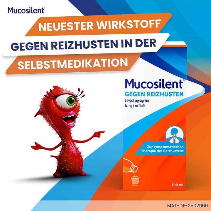 Mucosilent gegen Reizhusten Levodropropizin 6mg/ml Saft, 100 ml