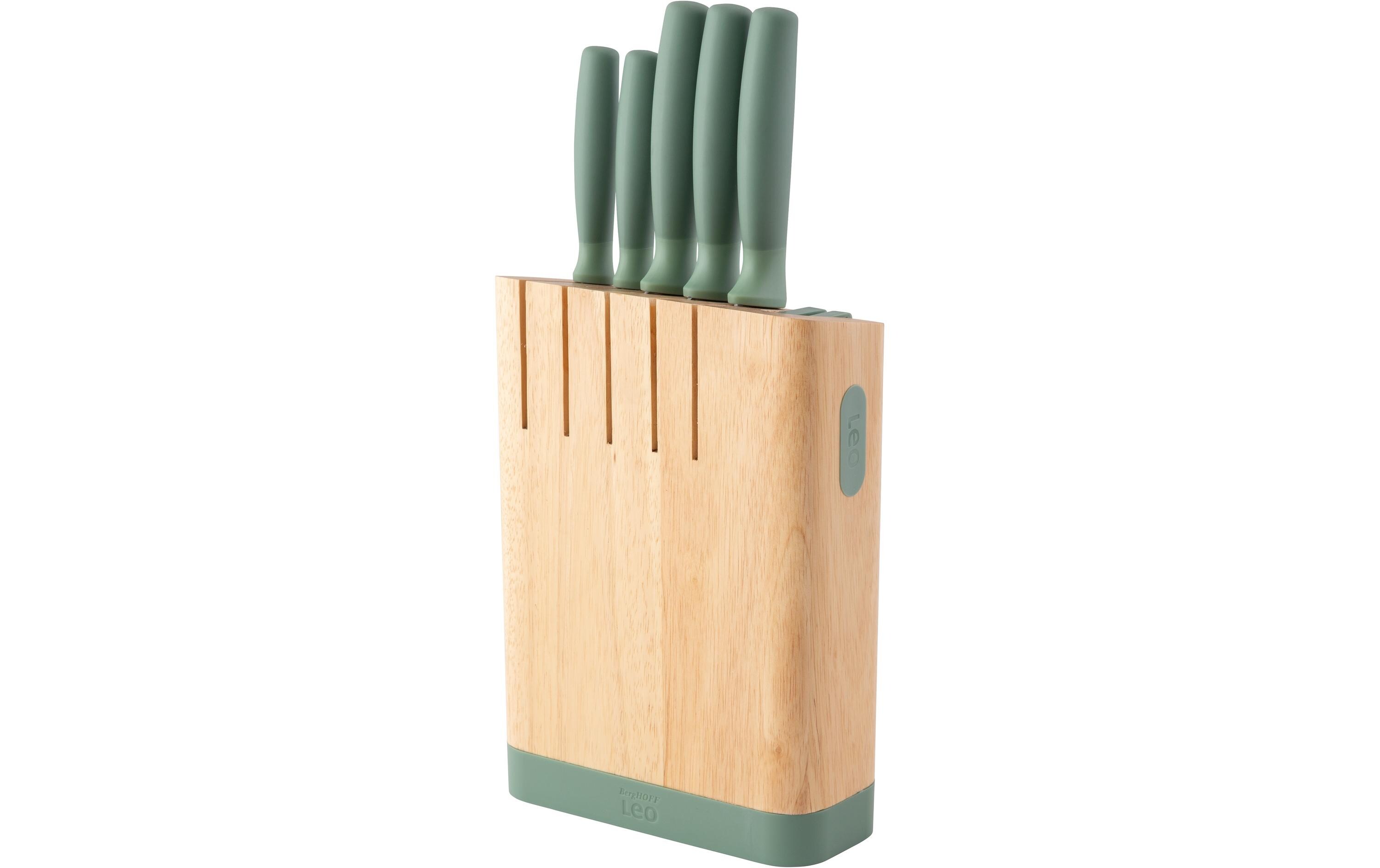 Messerblock-Set mit Messer Leo Forest 6-teilig6-tlg, Messerblock-Set Forest