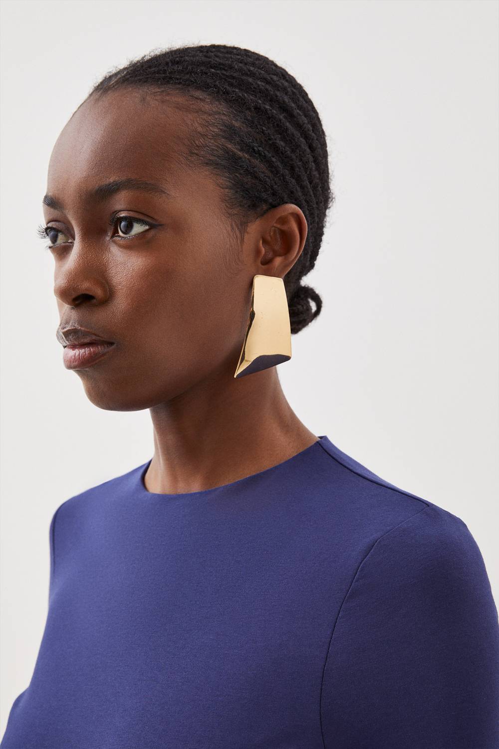 KarenMillen Haut À Manches Longues Col Rond En Coton Stretch