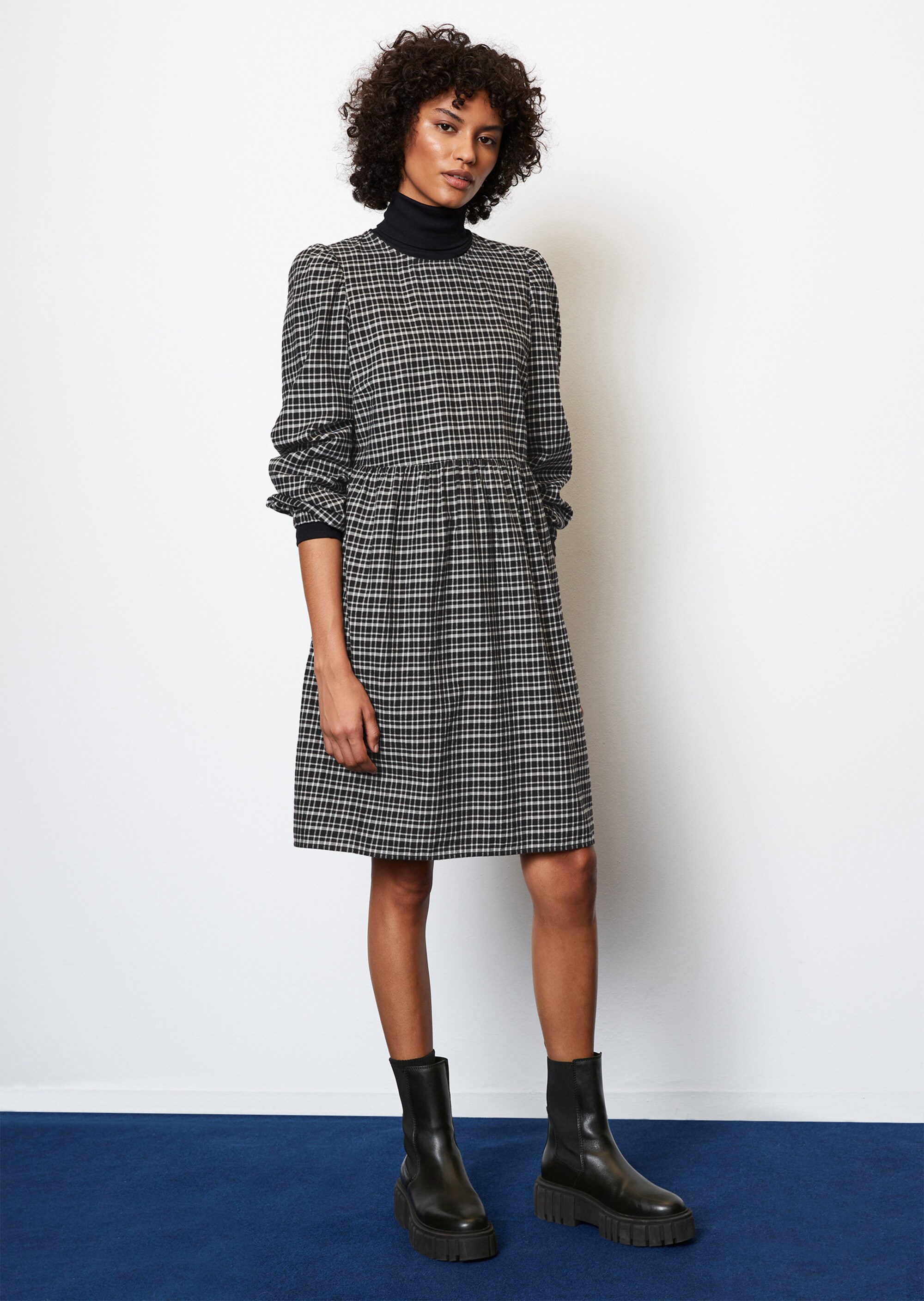 Kariertes Kleid regularaus reinem Organic Cotton