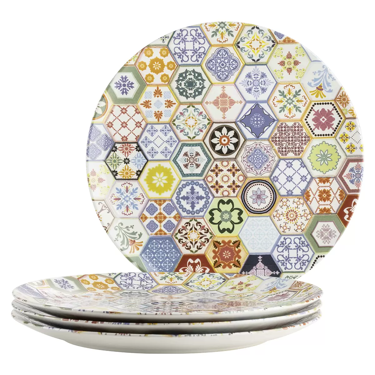 Platzteller-Set 4tlg. AMARANTE Bunt