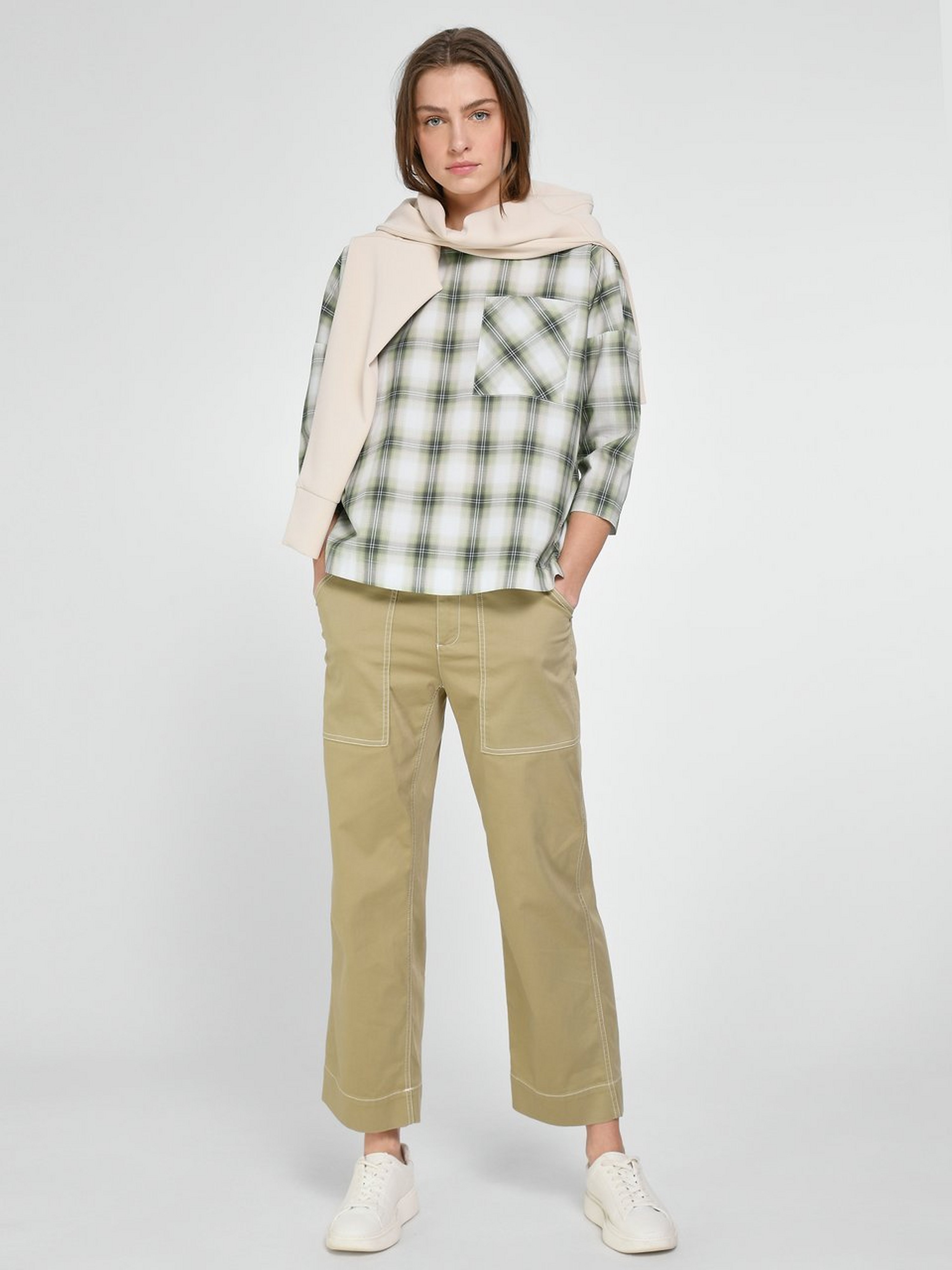 Blusen-Shirt mit 3/4-Arm