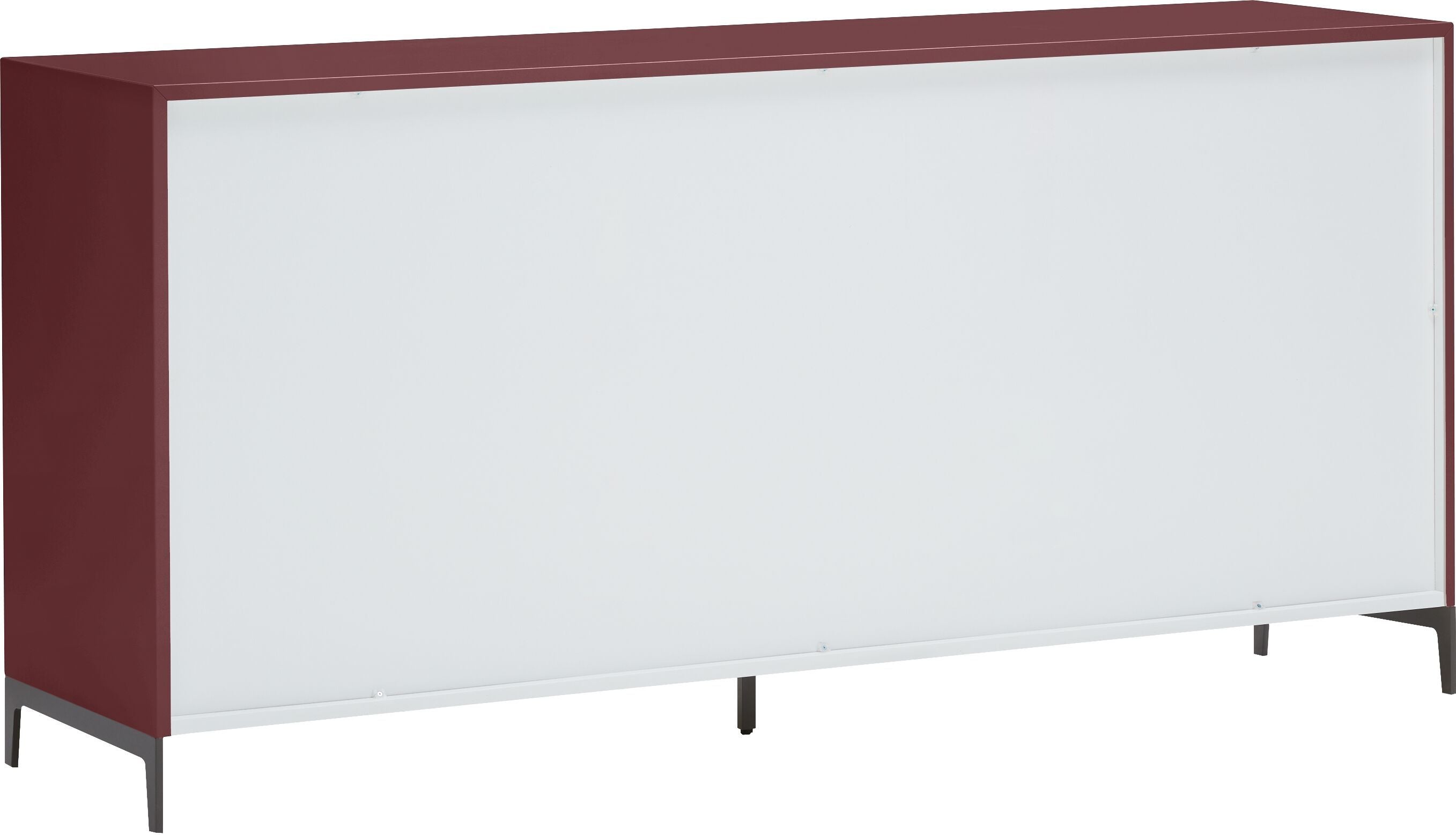 LUX Sideboard - Dunkelrot / B: 180.0 cm x T: 46.0 cm x H: 86.5 cm