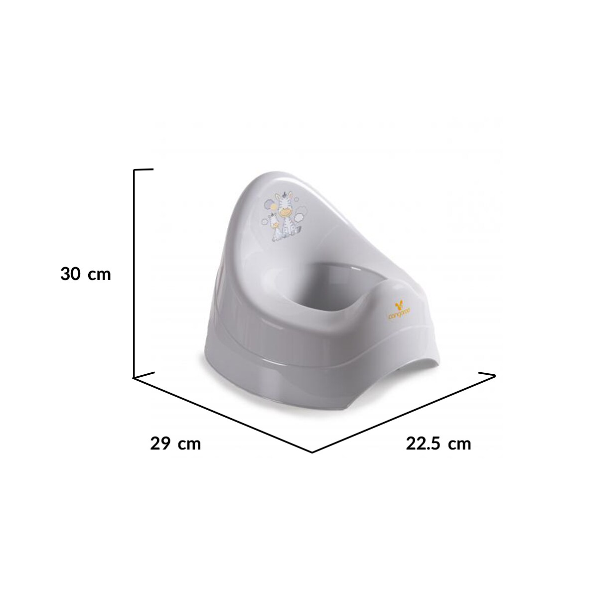 Cangaroo Töpfchen 7552 Giraffe moderne universelle Form rutschfest ab 12 Monate blau