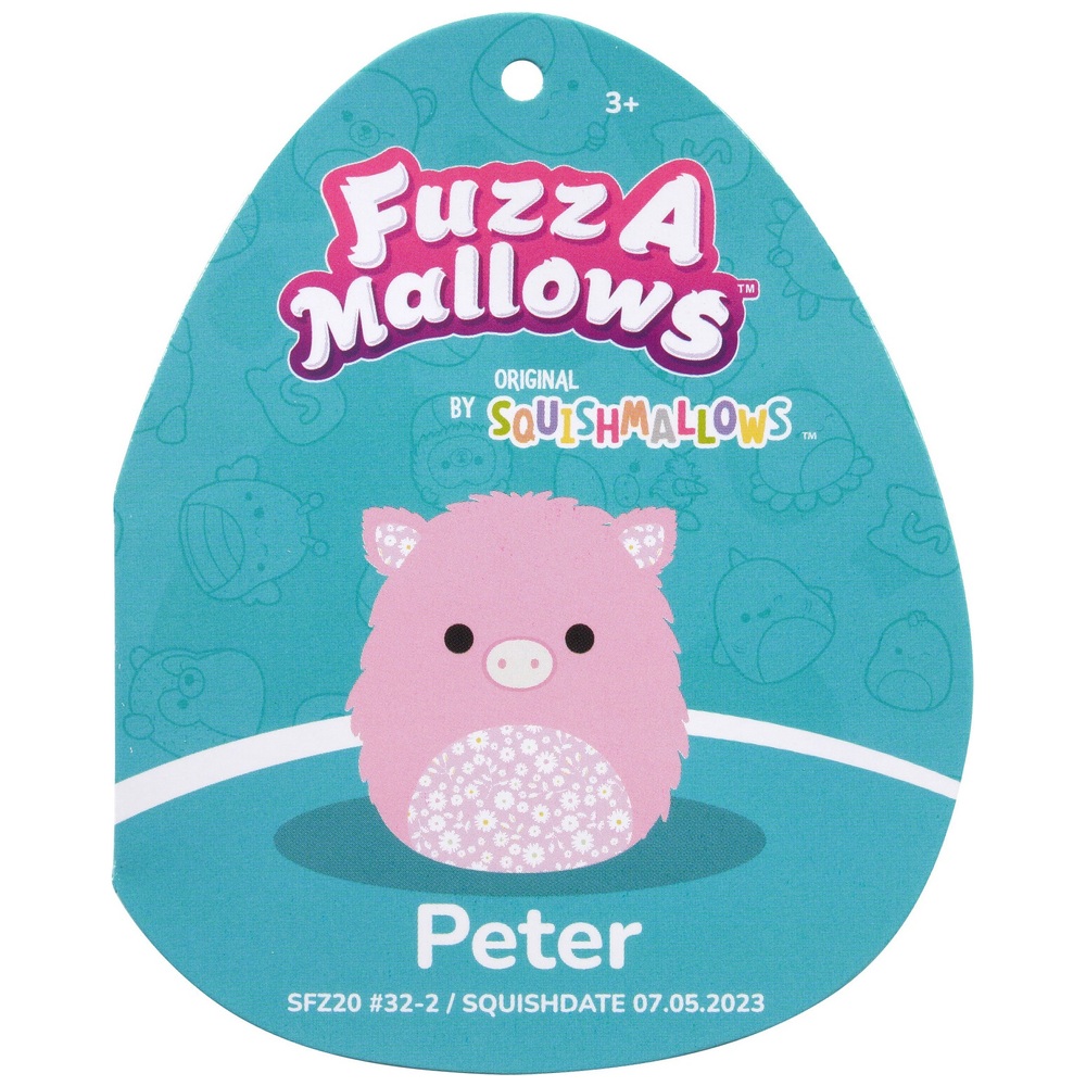 Original Squishmallows 50cm Fuzz-A-Mallows Peter das rosa Schweinchen Plüschtier