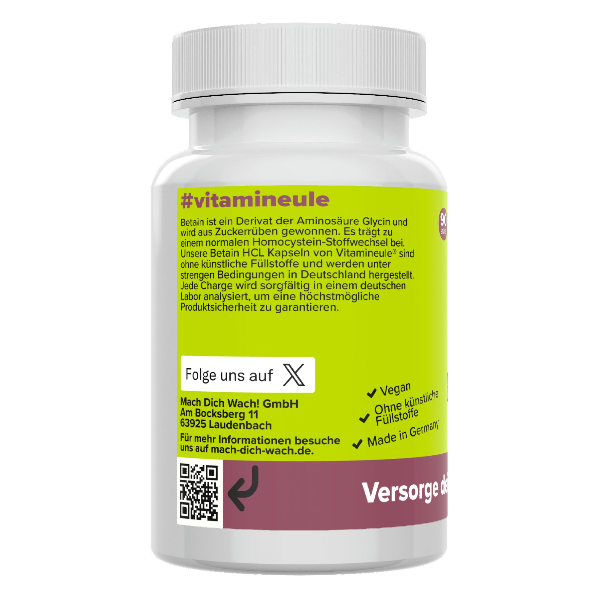 Betain HCL Kapseln - Vitamineule®