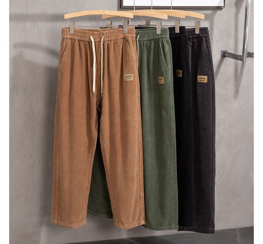Filmas - Corduroy broek met trekkoordtaille en rechte pijpen