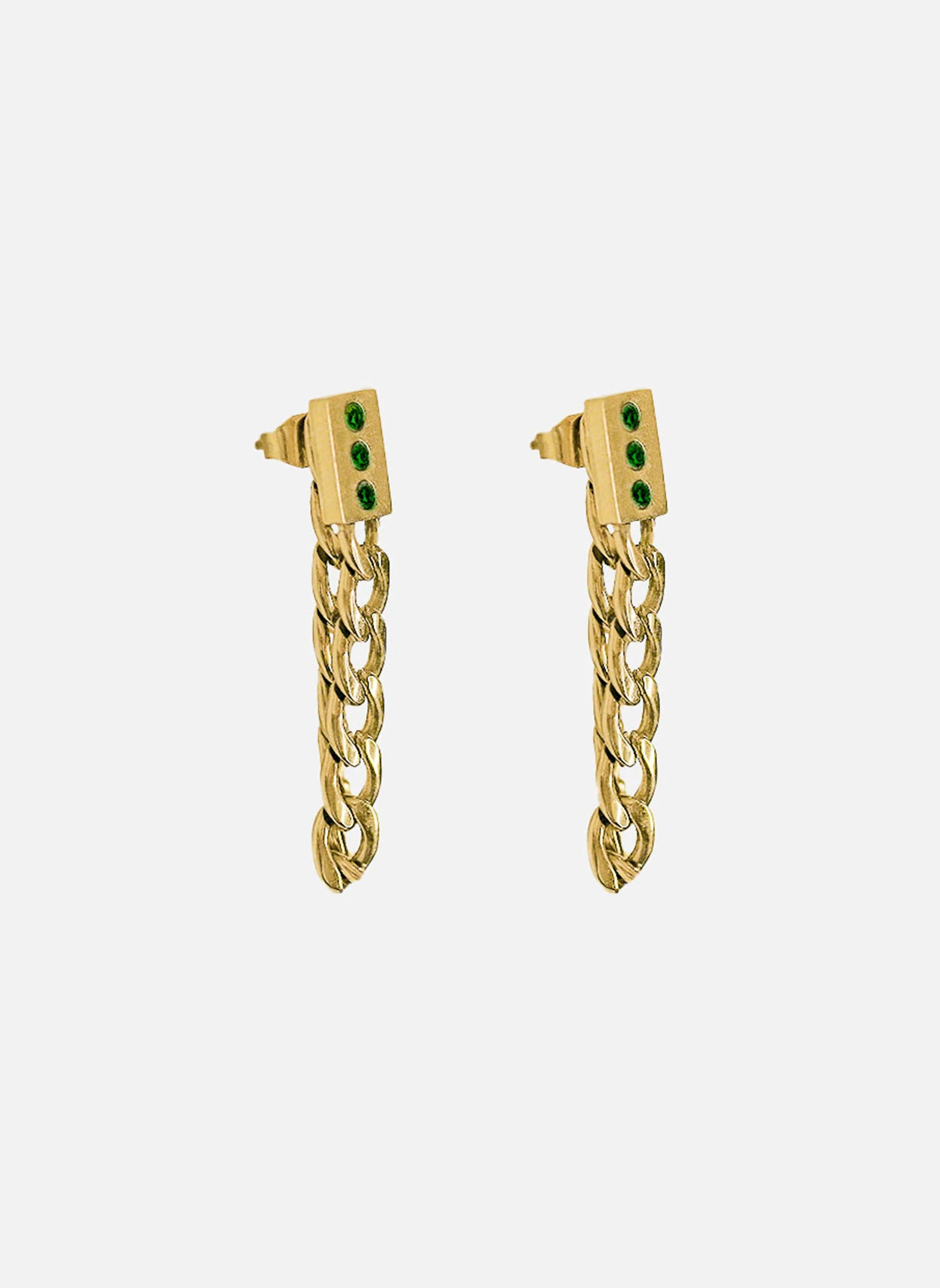 POSEIDON - Boucles d'oreilles pendantes poseidon | Vert